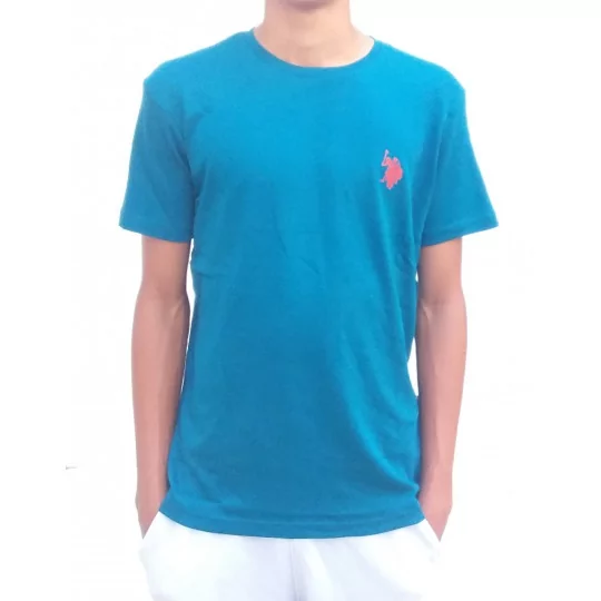 Tee Shirt Uni US POLO 100% Coton du S au XL Couleur Bleu Persan Principale